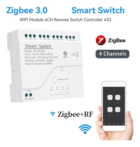 L Módulo De Conmutador Inteligente Tuya Zigbee De 4 Canales