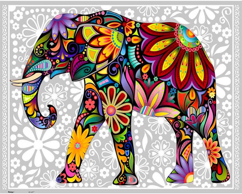 Imagen 1 de 2 de P1106 Elefante Mil Colores Mini Rompecabezas 150 Pzas Pintoo