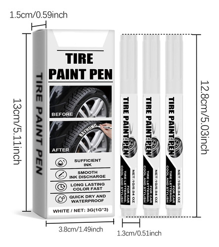 Rotuladores A Base De Aceite Para Neumáticos De Coche, 5 Ml,