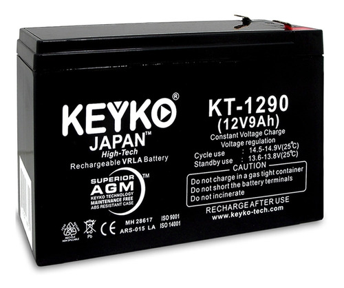 Bateria 12v 9ah Pila Cerco Electrico Alarmas Marca Keyko