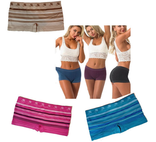 Boxer Mini Short Culotte Mujer Bombacha Microfibra Pack X 4