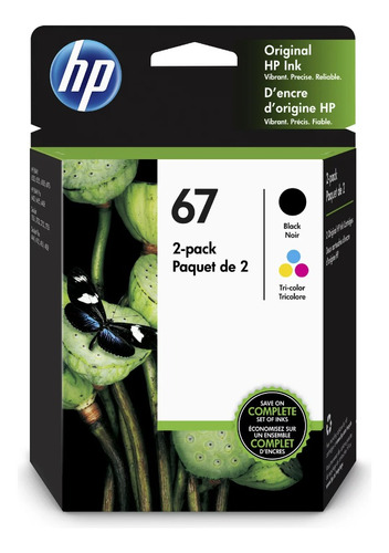 Set Cartuchos Hp 67  Negro Y Color Original Importados Usa