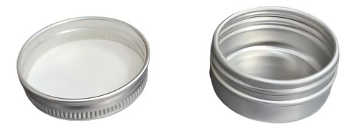 Lata Aluminio Plateada 10grs Pomadera 20pz