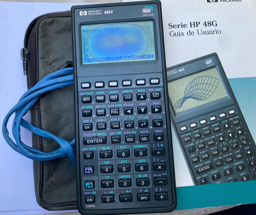Calculadora Hp 48gx Impecable Con Funda Y Manuales Sin Falla Azul (Usado)