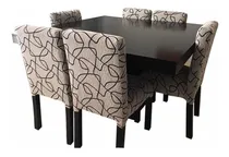 Comprar Juegos De Comedor, Mesa Cuadrada + 6 Sillas Chenille