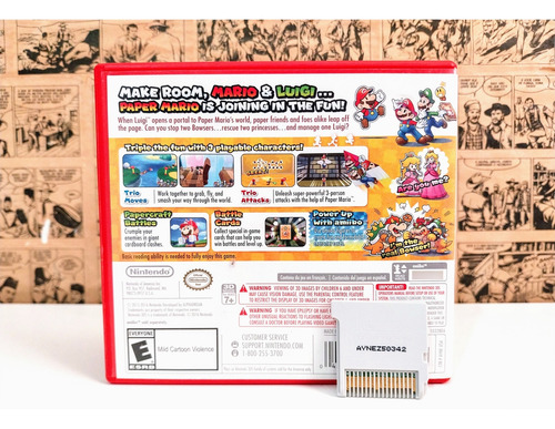 Mario E Luigi Paper Jam 3ds (Usado)