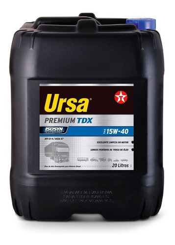 Aceite Ursa Premium Tdx 15w40 Balde 20 Lts Texaco