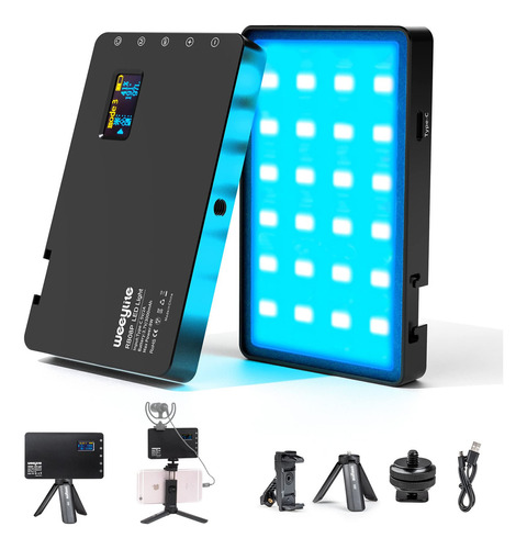 Luz De Video Led Rgb, Luz Led Porttil Pequea En La Cmara Con