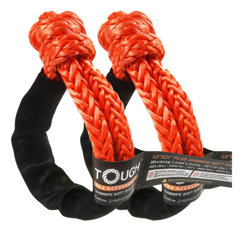 Tough 2 Grilletes Sinteticos Suaves De 1/2 Pulgada X 22 PuLG