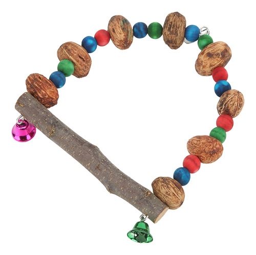 Poleiro Suspenso Para Papagaios Bird Swing Toy, De Madeira,
