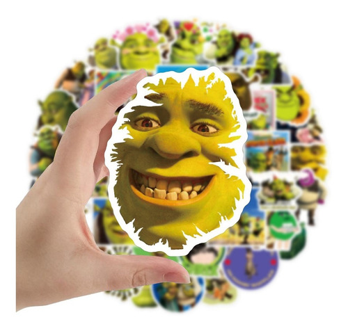 Imagen 2 de 3 de Shrek - Set De 50 Stickers / Calcomanias / Pegatinas