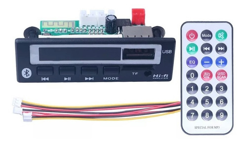 Pack 10 Mini Lector Usb Bluetooth Mp3 Msd Fm Control C/pila