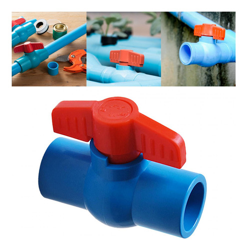 . Válvula De Bola De Pvc Para Tratamiento De Agua, Azul 25mm