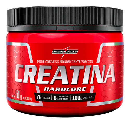 Suplemento en polvo Integralmédica Hardcore Creatina Hardcore sabor neutro en pote de 150g