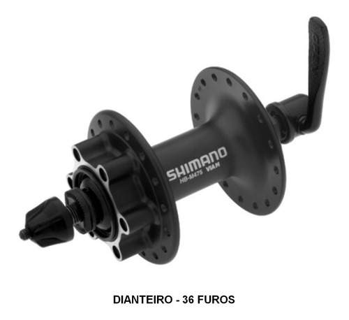 Cubo Dianteiro Shimano Deore M475 36f P/ Disco 6 Parafusos