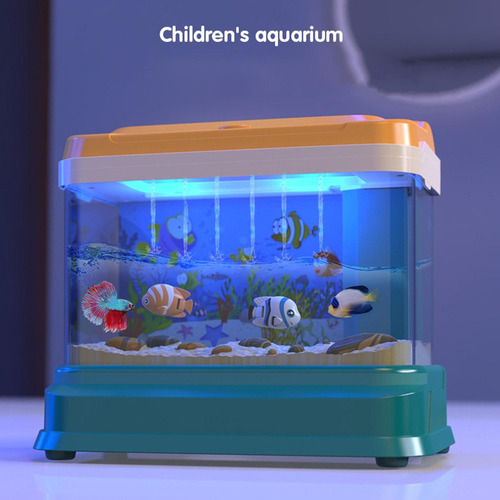 Mini Acuario Y Caña De Pescar Musical Entrenamiento De
