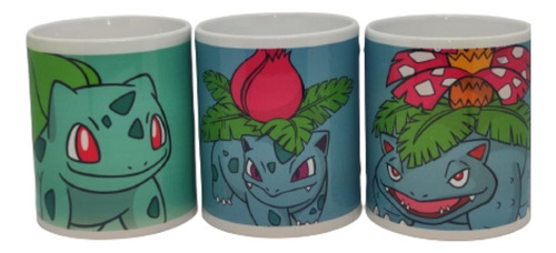 Tazas Pokémon Set Evoluciones Bulbasaur Ivysaur Venasaur 