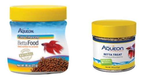 Alimento Peces Bettas Combo Mini Pellets Y Bloodwor Aqueon  