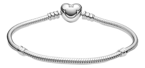 Pulsera Pandora Pandora Moments Corazón De Mickey De Plata 20cm De Largo