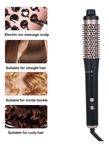 Cepillo Rizador Eléctrico Ajustable Para Cabello