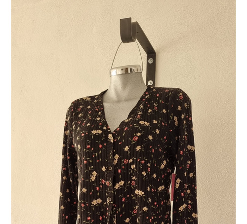 Sueter Cardigan Acanalado Floral Mujer Talla M - L / 34-36