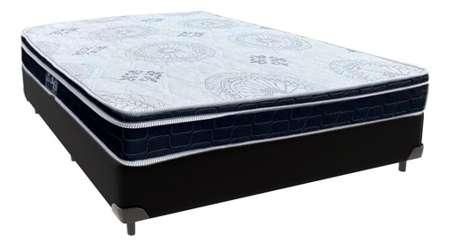 Cama Box Colchão Evolution Molas Ensacadas Viúvo Anjos Orthosono cor preto