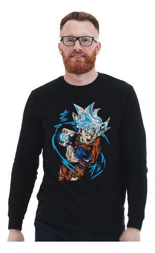 Polera Ml Dragon Ball Z Goku Kame Hame Ha Frontal Anime Impr