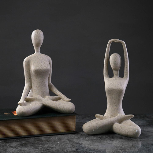 Estatua Moderna De Figura De Yoga Nórdico