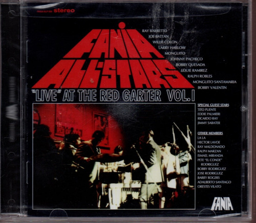 Cd Fania All Stars Live Al The Red Garter  Vol 1