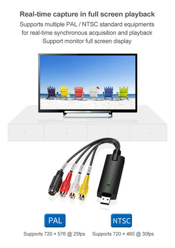 Conversor Vhs Para Digital Usb 2.0 Video & O Capture Card
