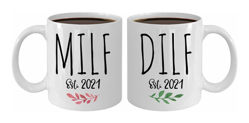 Milf & Dilf Tazas Paquete De 2: Est 2021, His And Hers New D