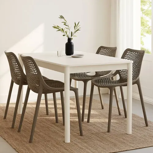 Top Chairs Kit 4 Cadeira Suits Fendi Sala Jantar Gourmet Restaurante Vazado - R$ 741,08