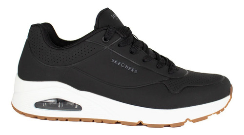 Tenis Skechers Uno Stand On Air Negro Blanco Para Hombre