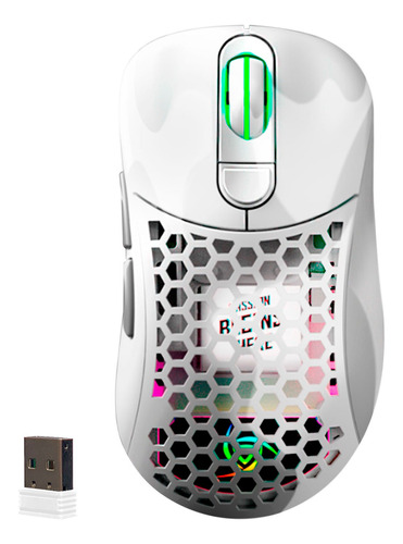 Mouse Gamer Vsg Aquila Fly Inalámbrico Blanco Brillante 