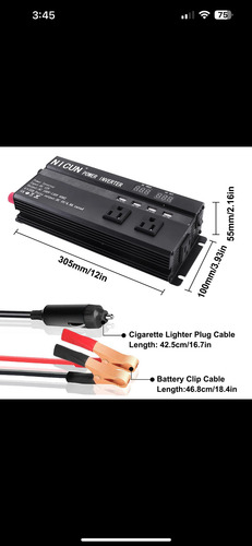Convertidor De Corriente 12/24v Para 110v