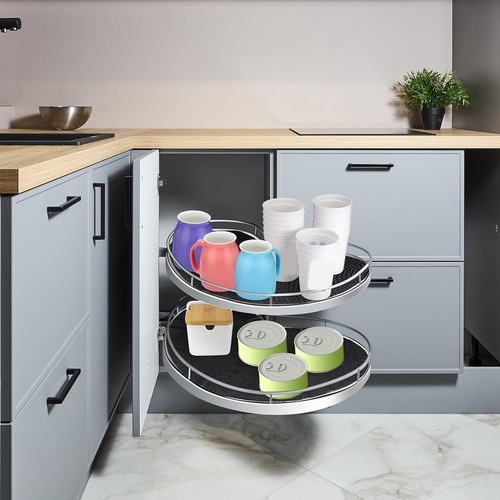 Juego De 2 Forros De Cocina Circulares Lazy Shelf Liner, No