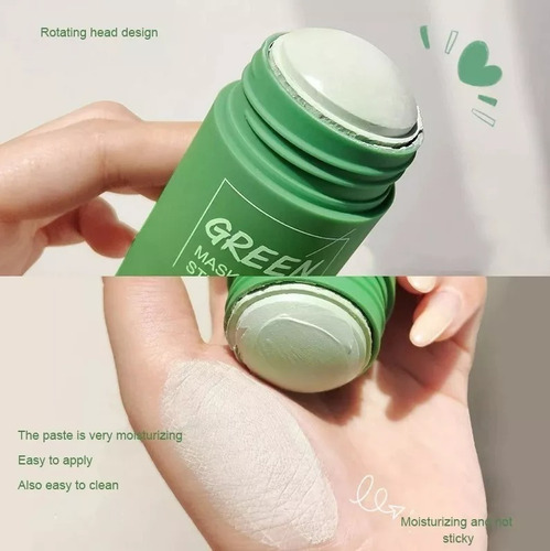 2 Peças De Rímel Green Mask Stick Para Limpeza De Pele