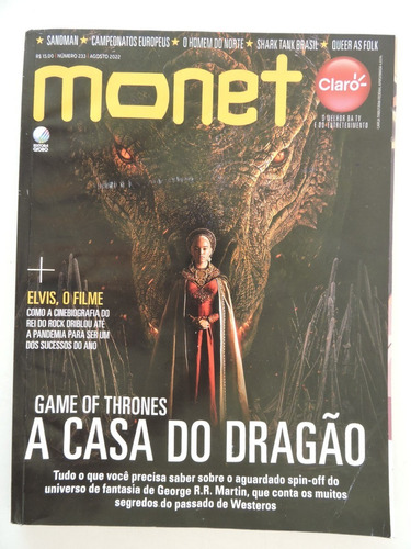 Monet #233 Ago/2022 Game Of Thrones : A Casa Do Dragão