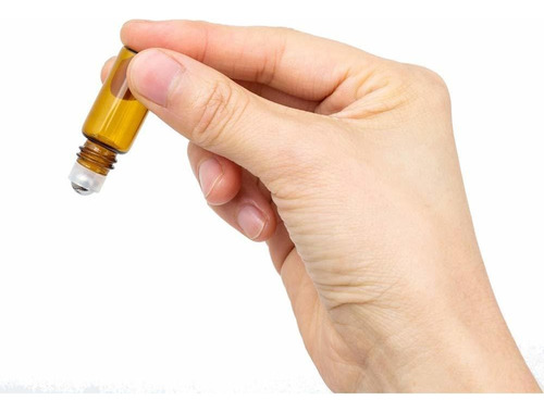Ri 24 Piezas 3ml Botellas De Rodillo Ámbar Para Aceite