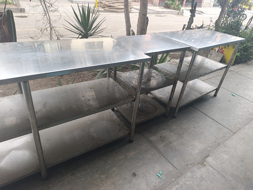Remate 5 Mesas Acero Inoxidable