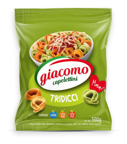 Giacomo Capelettini Tridicci Pasta Semola Fortificada 500 Gr