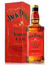 Kit Whisky Jack Daniels Fire Canela 1lt + 2 Copos + Dosador