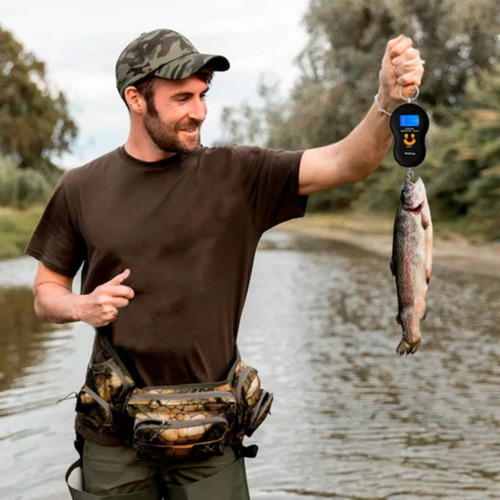 Balança Digital Com Gancho Mala Pesca Carne De Mão 50kg