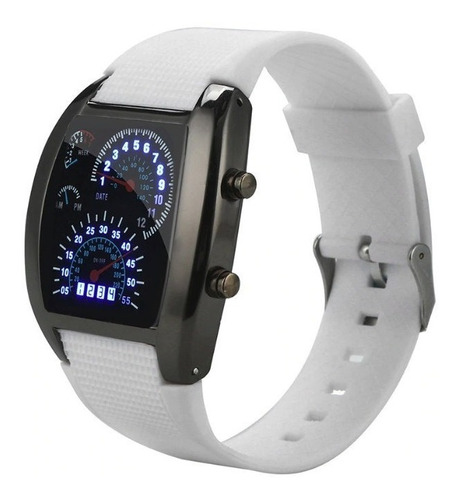 Reloj Led Pulsera Tacometro Tablero Auto Novedad Tuning