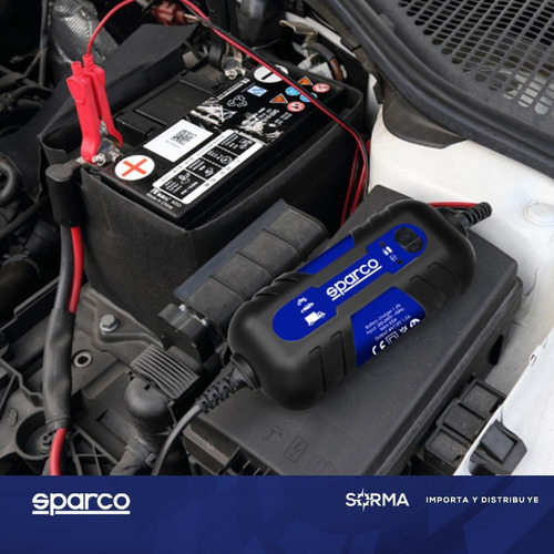 Imagen 3 de 9 de Cargador De Bateria Para Auto Sparco Carga Inteligente 12v