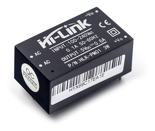 Minifuente conmutada Hi-Link HLK-PM01 de 5 V/3 W