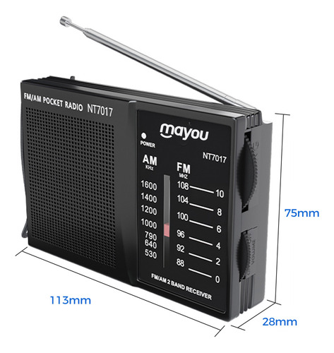 Radio Am Fw Con Bocina Altavoz Y Para Audifonos