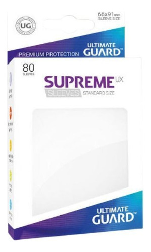  protectores Cartas 66x91 Supreme Ux Blanco Ultimate Guard