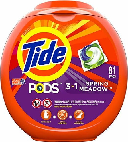 Tide Pods 3 En 1 He Turbo Detergente Pacs, Spring Meadow Olo