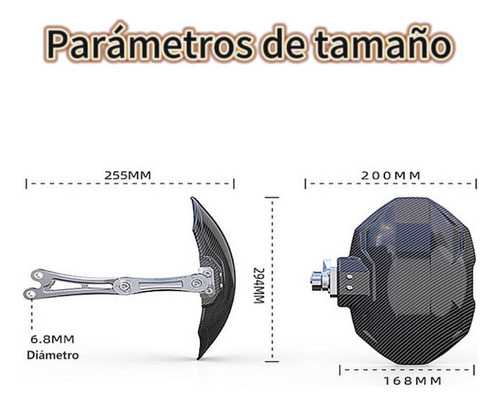 Guardabarros De Rueda Trasera Universal 360 ° Rotación Negro